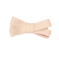 Linen cotton bow hair clip for babies and kids in an elegant pale flesh pink finish - - / Autumn Apricot (MC1198)