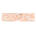 Fascia per neonati color pesca con stampa a cigno e fiocco elastico morbido - Cigno Bianco Arancio Chiaro