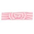 Rosa-weiß gestreiftes elastisches Baby-Stirnband mit weicher Schleife für Kinder - Rosa Gestreift
