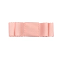 Pink grosgrain ribbon bow hair clip set for girls with textured fabric finish - MC1207 Champagne Rose Bow Clip