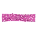 Elastisches Baby-Stirnband mit pinkfarbener Blumenschleife aus weichem Stoff - Lila Hibiskus