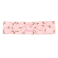 Weiches elastisches Baby Stirnband mit rosa Blumenmuster und dekorativer Schleife - Light Pink Flower