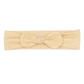 Gelbes Stirnband mit Polka-Dots und Schleife für Babys, weiches und dehnbares Accessoire - Light Yellow Polka Dot