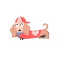 Lindo pasador de pelo de perro salchicha con purpurina y ropa de colores vivos - Estilo Teckel 2 (MC1162)
