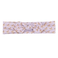 Elastisches Baby-Stirnband mit lila Schmetterlingsdruck und weichem Stoffknoten - Helllila Schmetterling