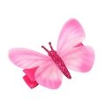 3D gradient pink mesh butterfly hair clip with sequins for kids fairy styling - Pink Gradient (MC1323)