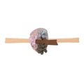 Bandeau vintage pour bébé en nylon rose chair avec décorations florales multicolores - MB1741 Arbre à Fleurs