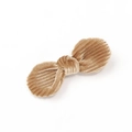 Classic camel corduroy bow hair clip for girls with elegant ribbed fabric texture - Camellia