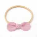 Bandeau à nœud en coton rose avec bande élastique en nylon doux sans couture pour bébé fille - Lavande