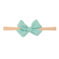 Fascia per neonati con grande fiocco in chiffon verde menta ed elastico in nylon nudo - Coda di Rondine Verde Menta (MB2728)