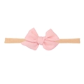 Pink cotton bow headband with high-elastic nylon band for newborn baby girls - Girl Pink Fishtail (MB2734)