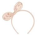 Serre-tête élégant en soie champagne avec oreilles de lapin 3D et nœud mignon - Style Oreilles de Lapin 3D Champagne (MH231)