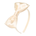 Serre-tête en satin champagne avec grand nœud élégant pour accessoires cheveux filles - Style Nœud 3D Champagne (MH229)