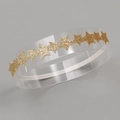 Fascia elastica dolce con design in acrilico trasparente e stelle dorate glitterate - MB1942 Stella Vintage