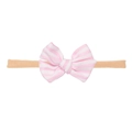 Sweet pink and white striped bow baby headband with soft skin-friendly elastic band - Pink White Striped Fishtail (MB2752)
