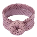 Diadema rosa con lunares para bebé con nudo de donut y tela suave de elasticidad - Lunares Lavanda (MB2238)