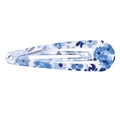 Cute teardrop BB hair clip featuring a fresh blue floral pattern for children - Blue and White Style (MC2151) / Blue and White Porcelain