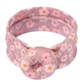 Bandeau bébé à motif floral rose avec nœud décoratif en forme de donut pour les filles - Imprimé Floral (MB2240)