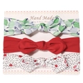 3-pack baby headbands with lemon, red, and cherry prints for cute infant hair accessories - Mixed Style Collection (MS2059 Kids Bow Headband Set) / Bow Headbands Collection