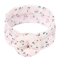 Fascia elastica per neonati con motivo floreale rosa e decorazione a nodo a ciambella - Floreale Rosa Baby (MB2820)