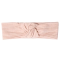 Baby pink and white striped elastic headband set with knot detail for infants - French Knot Headband / Nectar Pink
