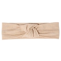 Elastic baby headband with khaki and white stripes and a decorative twist knot - French Knot Headband / Primrose Yellow