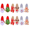 12Pcs Christmas hair clip set with glitter reindeer antlers and sequin trees for kids - 12-Piece Mixed Set