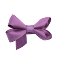 Eleganter violetter Satin Schleife Haarklammer mit glänzender Oberfläche für Damen und Mädchen - Traubenlila
