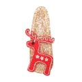 Pince à cheveux de Noël avec renne à paillettes dorées pour coiffure d'enfant - Renne de Noël