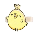 Barrette à cheveux poussin brodée jaune avec base en velours doux pour enfants et filles - MC467 Poussin Nouveau-né