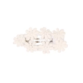 Pinza para el pelo con flores de ganchillo blancas y seis margaritas para niñas - Pinza para el Cabello de Trébol (MC2420)