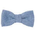 Barrette nœud en velours côtelé bleu clair avec texture pour enfants - Nœud Papillon Bleu Brume