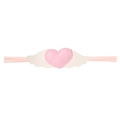 Fascia neonata in nylon con cuore rosa e ali per neonati e bambini piccoli - MB934 Pink Heart