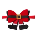 Bandeau de Noël en nylon avec nœud en velours style Père Noël pour bébés et nouveau-nés - Nœud Ceinture du Père Noël (MB3004)