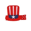 Fermaglio per capelli Giorno Indipendenza con cappello a cilindro stile bandiera USA - Stile Cappello