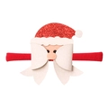 Bandeau élastique pour bébé avec nœud Père Noël scintillant pour les fêtes de Noël - Père Noël à Paillettes (MB3006)