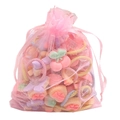Kit d'accessoires cheveux enfant pastel avec motifs cerise dans une pochette rose - Ensemble de Dessins Animés Macaron(MT2500) / Lot De 40