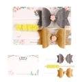 3-teiliges Baby Stirnband Set mit grauen und goldenen Kunstfellschleifen und Blumen - Grau Gold Plüsch Rose Blume Stil (MS2007)