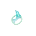 Süßes hellgrünes elastisches Haargummi für Mädchen mit glitzerndem Delfin-Anhänger - Delfin-Stil (MT3168)