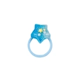 Blue gradient star hair tie with glitter resin and mini pearl for girls and toddlers - Blue Star Style (MT3167)