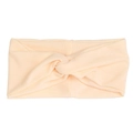 Soft apricot knotted modal headband for babies, stretchy fabric bow hair accessory - Goose Yellow Cross Style