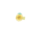 Cute children's handmade yellow pineapple hair clip with embroidered fabric details - Yellow Pineapple