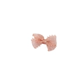 Pink lace bow hair clip for girls featuring a peach tulle double-layer design - Light Pink Bow