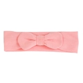 Pink modal baby headband with soft knot bow design for infants and toddlers 2-pack - Soft Pink Bow Style