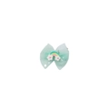 Barrette nœud papillon en tulle vert clair avec arc-en-ciel et étoiles pour filles - Style Fleur Blanche Arc en Ciel (MC3098)