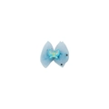 Barrette papillon en tulle bleu clair avec étoiles argentées et résine pour filles - Style Papillon Bleu (MC3095)