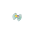 Barrette à cheveux en tulle vert menthe avec étoiles argentées et détail fleur arc-en-ciel - Style Nœud Fleur Jaune (MC3097)