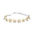 Fascia per neonati con fiocchi di neve dorati ed elastico bianco per feste di Natale - Oro (MB3501)