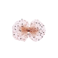 Rosa Tüll-Haarschleife mit silbernen Pailletten und Metallclip für Mädchen und Partys - 10cm / MC3435 Hellorange Kaffeegold Pailletten
