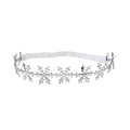 Fascia elastica per neonati con fiocchi di neve d'argento traforati per acconciature - Argento (MB3502)